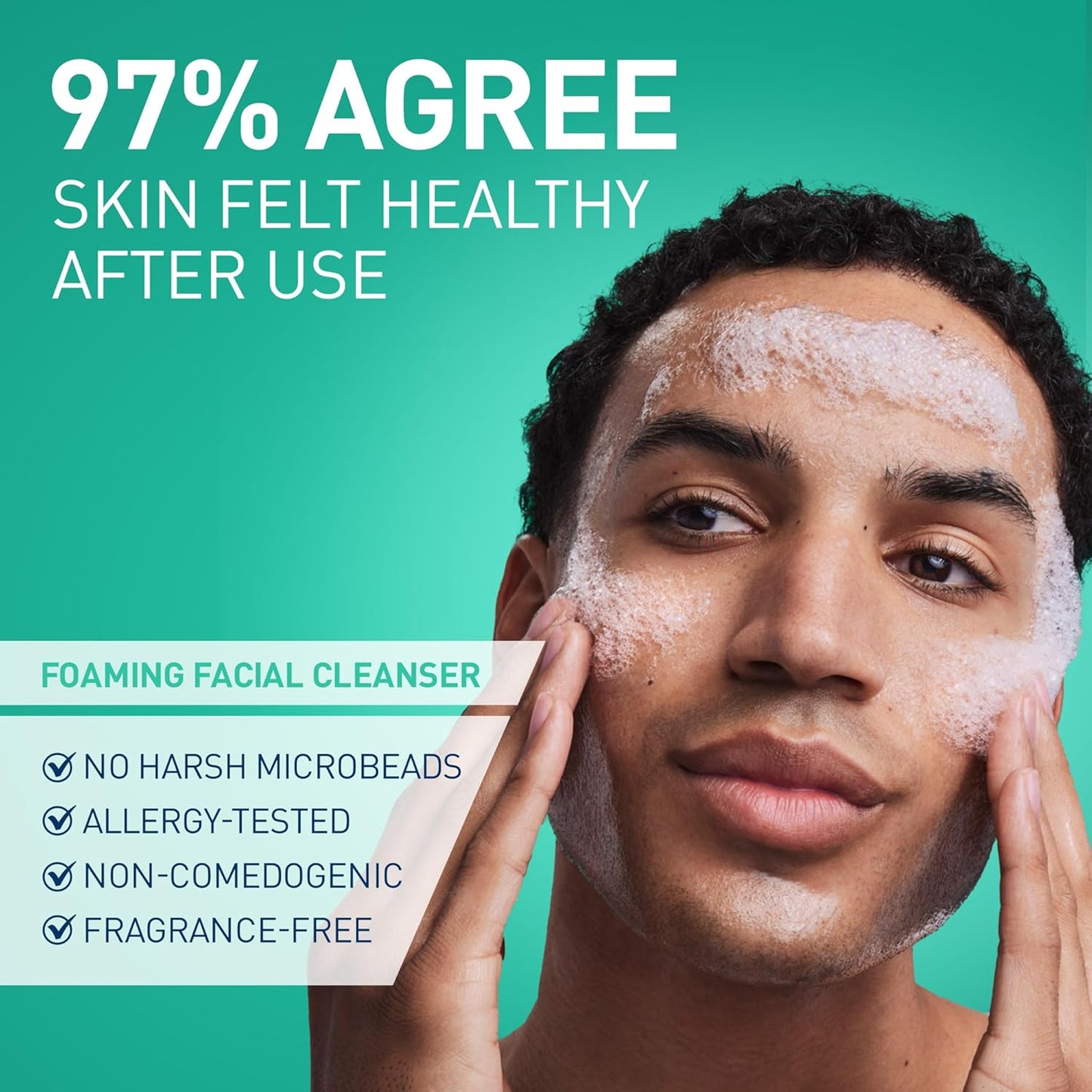 Foaming Facial Cleanser | Daily Face Wash for Oily Skin with Hyaluronic Acid, Ceramides, and Niacinamide| Fragrance Free | 16 Fluid Ounce