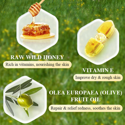 Tallow and Honey Balm, Beef Tallow for Skin, Natural Grass Fed Beef Tallow & Raw Wild Honey Balm, All-Natural Moisturizer for Face & Body, Tallow Balm for Skin Hydration, 2Oz (Honey, 1 Bottle)