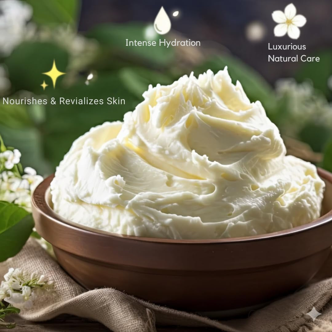 Organic Raw African Shea Butter 100% Pure,Natural & Unrefined| Skin Moisturizer for Face, Body & Hair| 1 LBS/450 GM Ivory/White Grade a | DIY Creams, Balms, Lotions, Soaps| Moisturizes Dry Skin